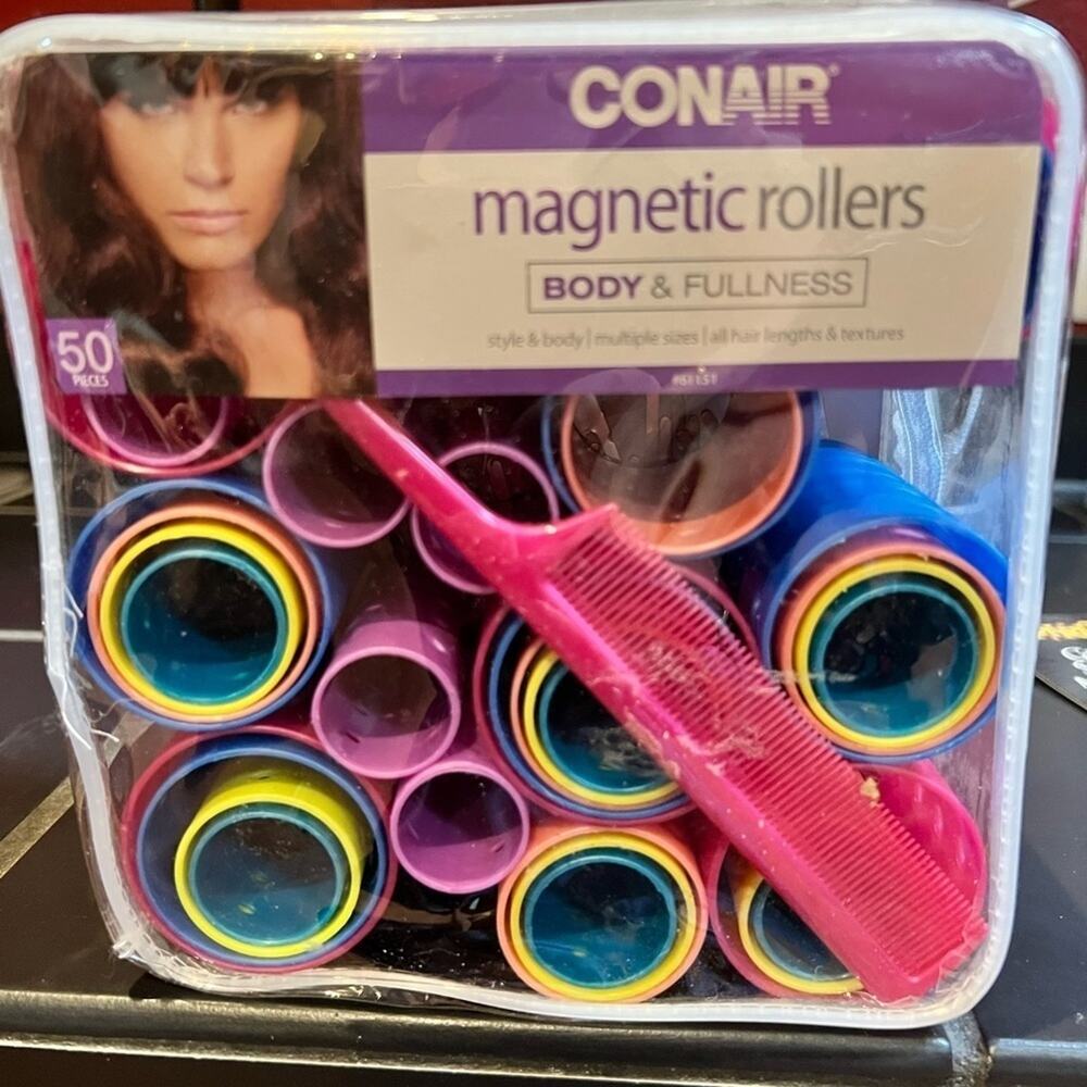 Conair Body & Long-Lasting Curls Magnetic Hair Rollers - 50 Count NWT